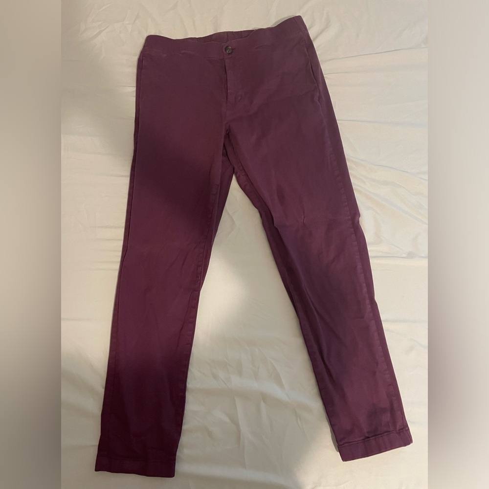 Bonobos Purple Stretch Fit Chinos size M